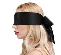 Masque de sommeil en satin pour les yeux Noir