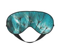 Masque de sommeil en soie avec imprimé mauvaises herbes - Bandeau élastique pour les yeux - Pour la nuit et la sieste - Pour homme et femme