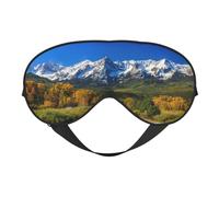Masque de sommeil en soie avec imprimé route de campagne - Bandeau élastique pour les yeux - Pour la nuit - Pour homme et femme