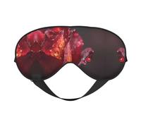 Masque de sommeil en soie avec motif gouttes de rosée sur une sangle réglable - Masque doux pour les yeux - Pour bloquer les lumières, le sommeil doux, les voyages, la sieste, la méditation