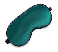 Masque de sommeil en soie avec sangle réglable, confortable et super doux cyan, masque pour les yeux en satin, bandeau pour les yeux pour homme et femme pour une nuit de sommeil complète (vert foncé)