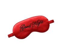 Masque de sommeil en soie brodée avec bouton réglage, ventilation voyage, motif bonne nuit, patchs for les yeux for aider à dormir(Color 1)