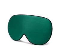 Masque de sommeil en soie de mûrier naturel, bandeau doux, masque for les yeux lisse, aide au sommeil, Patch de couverture for les yeux, Bandage(Green)