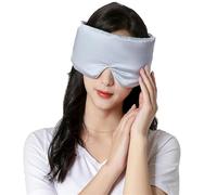 Masque de sommeil en soie de mûrier naturel, Patch for les yeux en soie, Portable, voyage, sieste, couverture for les yeux, bandeau doux et lisse(Sliver)