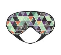 Masque de sommeil en soie double face en forme de triangle géométrique, masque pour les yeux bloquant la lumière, masque pour les yeux pour les yeux pour voyage, homme et femme, doux et confortable