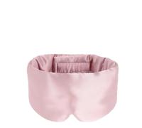 Masque de sommeil en soie doux sans pression réglable pour oreilles larges Rose