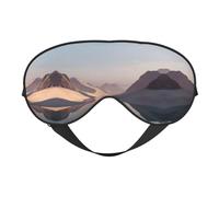 Masque de sommeil en soie imprimé dunes de rivière avec sangle réglable - Masque doux pour les yeux - Pour bloquer les lumières, le sommeil doux, les voyages, la sieste, la méditation