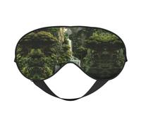 Masque de sommeil en soie imprimé forêt tropicale tropicale avec sangle réglable - Masque doux pour les yeux, pour bloquer les lumières, le sommeil doux, les voyages, la sieste, la méditation