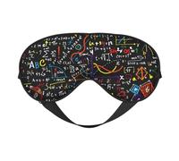 Masque de sommeil en soie imprimé formule mathématique avec boucle réglable pour femme pour voyage, sieste, travail, bureau