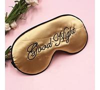 Masque de sommeil en soie léger et respirant brodé pour homme et femme - Masque de sommeil occultant pour voyage, sommeil, pause déjeuner