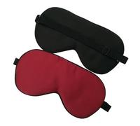 Masque de sommeil en soie pure pour les yeux - Doux - Aide à la relaxation - Réglable (rouge vin)