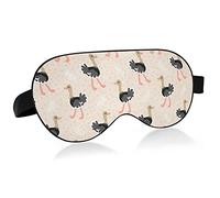 Masque de sommeil en tissu d'oeil d'oiseau d'autruche de dessin animé mignon, bandeau pour les yeux, masque pour les yeux super lisse