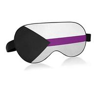 Masque de sommeil en tissu oeil d'oiseau avec drapeau de la fierté demi-sexuelle, bandeau pour les yeux, masque pour les yeux super lisse