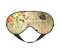 Masque de sommeil et masque pour les yeux en satin à imprimé fleurs et papillons | Masques de sommeil profond pour homme et femme | Masque de sommeil doux pour nourrir la peau