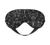Masque de sommeil et masque pour les yeux en satin à imprimé marbre noir | Masques de sommeil profond pour homme et femme | Masque de sommeil doux pour nourrir la peau