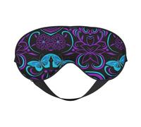 Masque de sommeil et masque pour les yeux en satin à imprimé papillon sur une belle fleur | Masque de sommeil profond pour homme et femme | Masque de sommeil doux pour nourrir la peau