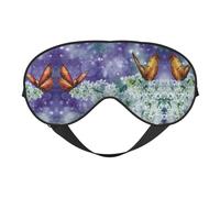 Masque de sommeil et masque pour les yeux en satin à imprimé papillons | Masques de sommeil profond pour homme et femme | Masque de sommeil doux pour nourrir la peau