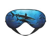 Masque de sommeil et masque pour les yeux en satin à imprimé requins marteaux | Masque de sommeil profond pour homme et femme | Masque de sommeil doux pour nourrir la peau