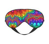 Masque de sommeil et masque pour les yeux en satin à imprimé tie-dye arc-en-ciel | Masques de sommeil profond pour homme et femme | Masque de sommeil doux pour nourrir la peau