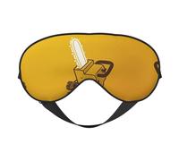 Masque de sommeil et masque pour les yeux en satin avec imprimé scie à chaîne, masque de sommeil profond pour homme et femme | Masque de sommeil doux pour nourrir la peau