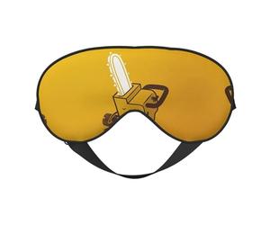 Masque de sommeil et masque pour les yeux en satin avec imprimé scie à chaîne, masque de sommeil profond pour homme et femme | Masque de sommeil doux pour nourrir la peau
