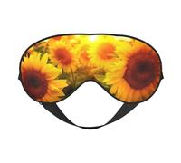 Masque de sommeil et masque pour les yeux en satin imprimé champ de tournesol | Masque de sommeil profond pour homme et femme | Masque de sommeil doux pour nourrir la peau