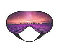 Masque de sommeil et masque pour les yeux en satin imprimé champs de lavande | Masques de sommeil profond pour homme et femme | Masque de sommeil doux pour nourrir la peau
