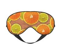 Masque de sommeil et masque pour les yeux en satin imprimé citrons et oranges | Masques de sommeil profond pour homme et femme | Masque de sommeil doux pour nourrir la peau