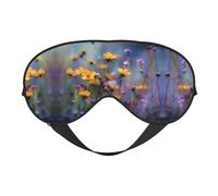 Masque de sommeil et masque pour les yeux en satin imprimé fleurs sauvages | Masques de sommeil profond pour homme et femme | Masque de sommeil doux pour nourrir la peau