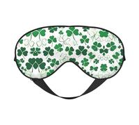 Masque de sommeil et masque pour les yeux en satin imprimé Happy St Patrick | Masques de sommeil profond pour homme et femme | Masque de sommeil doux pour nourrir la peau