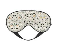 Masque de sommeil et masque pour les yeux en satin imprimé marbre jaune | Masques de sommeil profond pour homme et femme | Masque de sommeil doux pour nourrir la peau