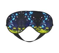 Masque de sommeil et masque pour les yeux en satin imprimé papillons | Masques de sommeil profond pour homme et femme | Masque de sommeil doux pour nourrir la peau