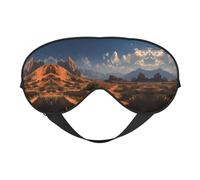 Masque de sommeil et masque pour les yeux en satin imprimé paysage désert | Masques de sommeil profond pour homme et femme | Masque de sommeil doux pour nourrir la peau