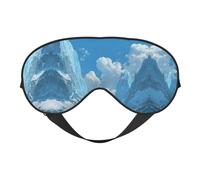 Masque de sommeil et masque pour les yeux en satin imprimé paysage glacier | Masque de sommeil profond pour homme et femme | Masque de sommeil doux pour nourrir la peau