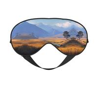 Masque de sommeil et masque pour les yeux en satin imprimé paysage | Masques de sommeil profond pour homme et femme | Masque de sommeil doux pour nourrir la peau