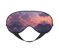 Masque de sommeil et masque pour les yeux en satin imprimé Sea of Clouds | Masque de sommeil profond pour homme et femme | Masque de sommeil doux pour nourrir la peau