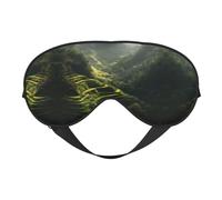 Masque de sommeil et masque pour les yeux en satin imprimé Terrains à Bali | Masque de sommeil profond pour homme et femme | Masque de sommeil doux pour nourrir la peau