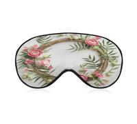 Masque de sommeil fait main en guirlande Masque de sommeil bloquant la lumière fait main en guirlande, cache-yeux avec sangle réglable Cache-yeux pour le sommeil