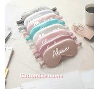 Masque de sommeil fait sur mesure en soie, masque de sommeil doux et agréable à la peau dans plusieurs couleurs, convenant aux entreprises et aux écoles. Multifonctionnel, ornemental, lettres, couleur