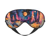 Masque de sommeil fantastique paysage cosmique, masques pour les yeux pour le sommeil double face, masques de sommeil pour femmes et hommes, couvre-yeux occultants pour dormir, voyage