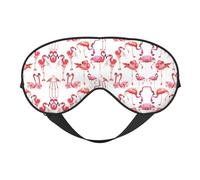 Masque de sommeil flamants roses doux pour les yeux avec sangle réglable pour la position de la sieste