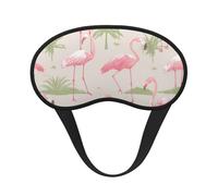 Masque de sommeil flamants roses pour dormir sur le côté, masque de nuit bloquant la lumière pour les yeux pour femmes et hommes, couverture des yeux douce et confortable pour les voyages, la sieste