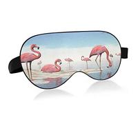 Masque de sommeil Flamingo by The Beach Night Eye Shade Cover Soft Comfort Blindfold Blockout Light Sangle réglable pour hommes femmes