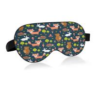 Masque de sommeil Fox pour hommes et femmes, masque de sommeil bloquant la lumière, masque de nuit doux et confortable, bandeau élastique profilé respirant pour dormir en voyage