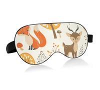 Masque de sommeil Fox, respirant, doux et bloquant la lumière, avec sangle réglable, pour femmes et hommes