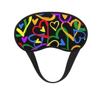 Masque de sommeil Gay Pride avec imprimé arc-en-ciel pour les personnes dormant sur le côté, joli masque occultant pour la maison ou les voyages