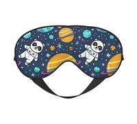 Masque de sommeil géant imprimé planète panda avec sangle réglable, couvre-yeux confortable pour voyage, yoga, sieste, sommeil et relaxation