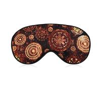Masque de sommeil Golden Ethnic Circle Art Sleep Eye Mask Bandeau avec sangle réglable Soft Eye Cover pour bloquer les lumières