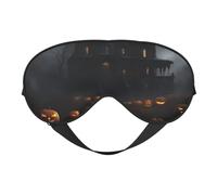 Masque de sommeil gothique d'Halloween 100 % soie de mûrier naturelle avec couvre-yeux ultra doux pour dormir, voyage, sieste