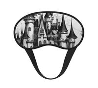 Masque de sommeil gothique en polyester pour la maison et les voyages Motif château de fées